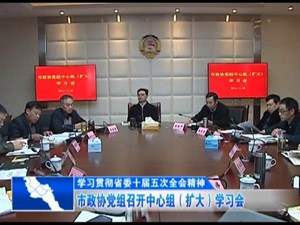 市政协党组召开中心组（扩大）学习会