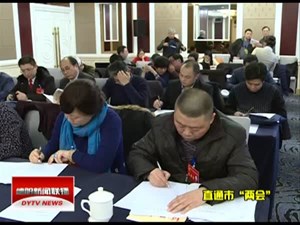刘哲参加旌阳代表团审查讨论