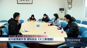 应对疫情稳外贸 德阳出台《十二条措施》