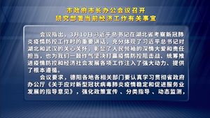 市政府市长办公会议召开　研究部署当前经济工作有关事宜