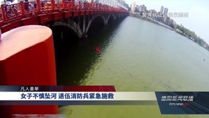 女子不慎坠河 退伍消防兵紧急施救