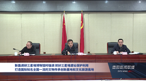 靳磊调研三星堆博物馆时强调 抓好三星堆遗址保护利用 打造国际知名全国一流的文物传承创新基地和文化旅游高地