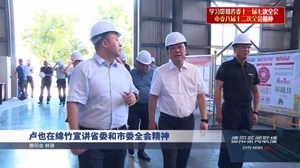卢也在绵竹宣讲省委和市委全会精神