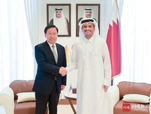 王晓晖拜会卡塔尔首相兼外交大臣穆罕默德